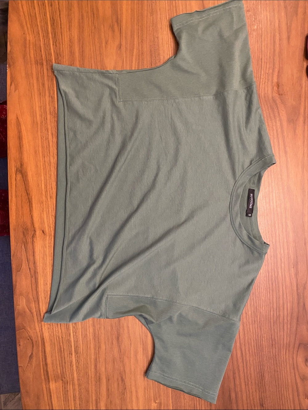 Women's Olive Green Short Sleeve Crewneck Top